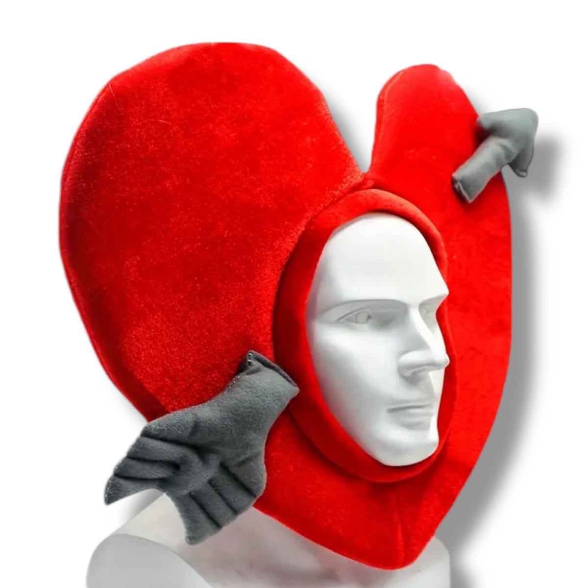Cupido-Maske Herzform mit Pfeil - Valentinstag