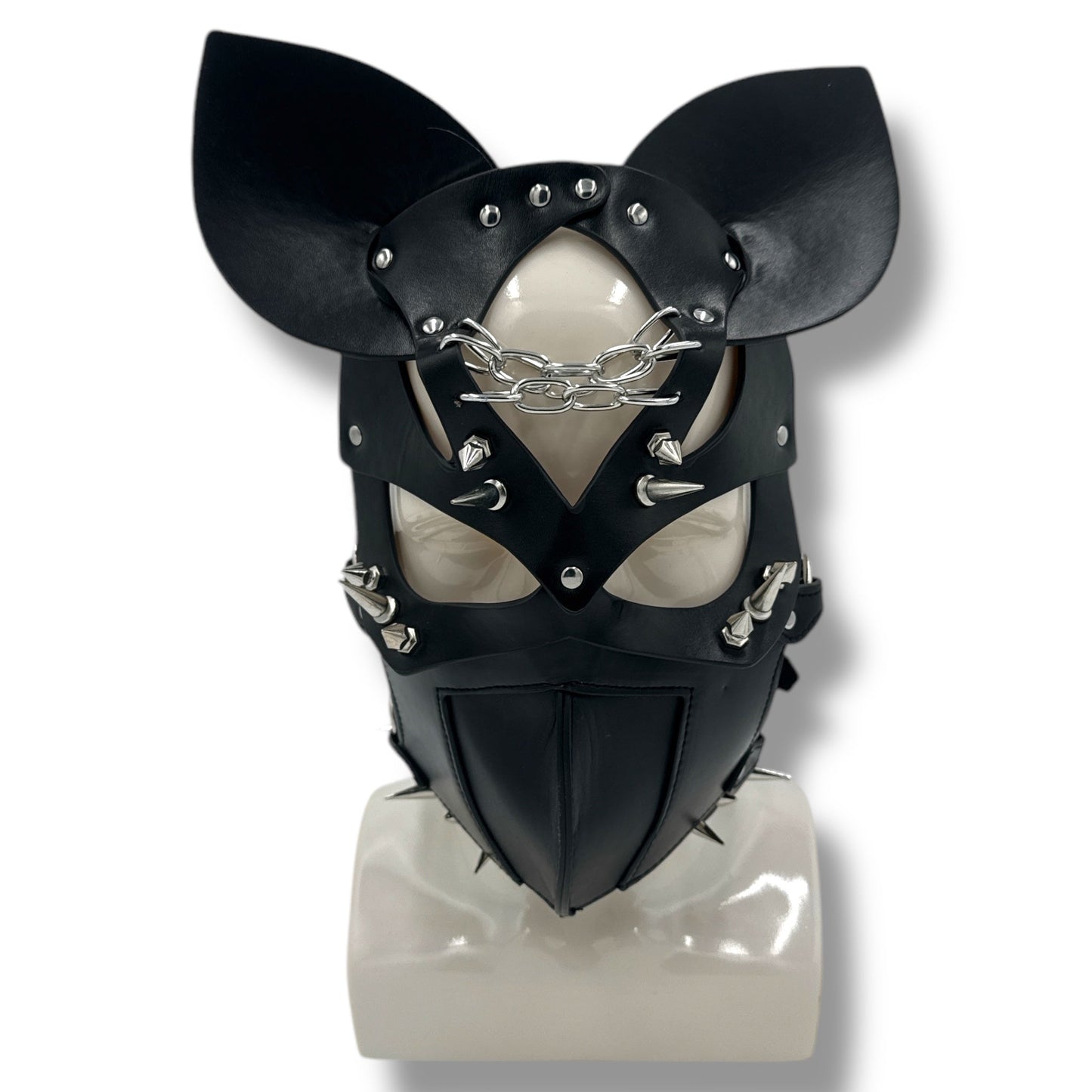 Roleplay Set Hondenmasker met Spikes – 3-Delige Bondage Pup Gear Set