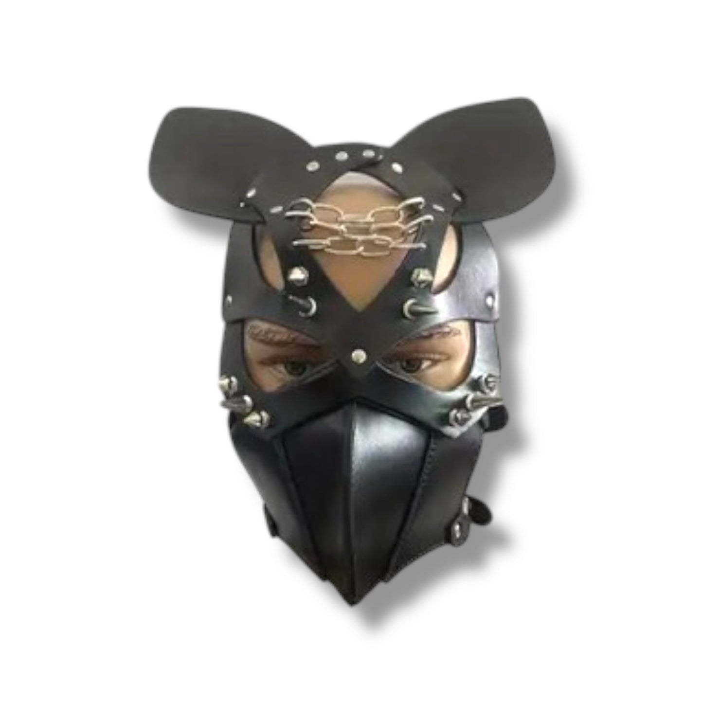 Roleplay Set Hondenmasker met Spikes – 3-Delige Bondage Pup Gear Set
