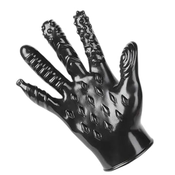 Siliconen Fetish Handschoen met Noppen - Zwart of Roze
