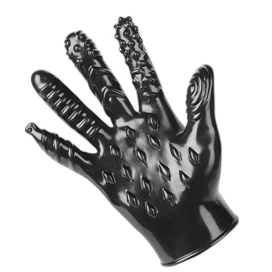 Stimulerende Siliconen Fetish Handschoen – Textuur & Noppen Design | Zwart of Roze