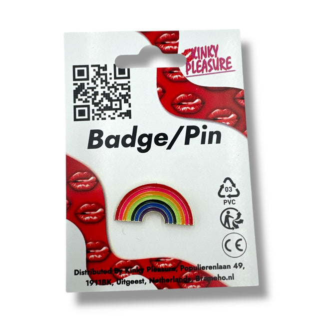 Regenboog Pin – Halfronde Pride Speldje van Metaal