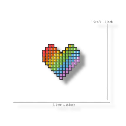 Pixelhart Regenboog Pin – Metalen LGBTQ+ Speldje