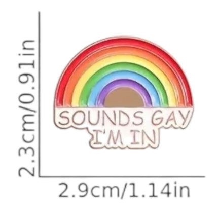 Pride Pin – Sounds Gay I’m In Regenboog (2,9 cm)