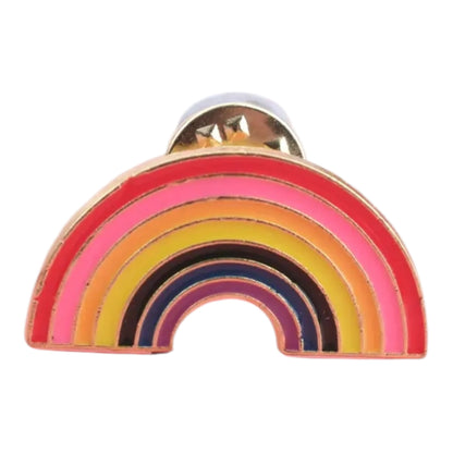 Regenboog Pin – Glanzend Metaal met Roze Tinten