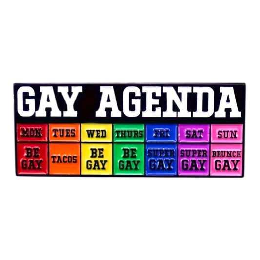 Gay Agenda Pin – Weekoverzicht in Regenboog Stijl
