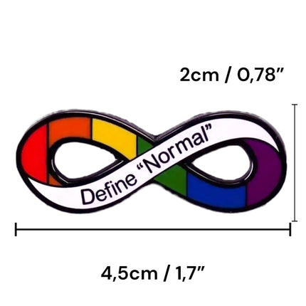 Infinity Pin – Define "Normal" in Regenboogkleuren