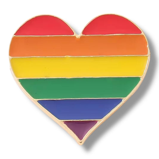 Regenboog Hartvormige Pin – LGBTQ+ Pride Speldje