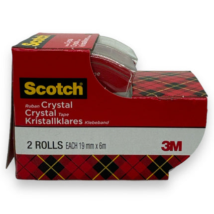 Scotch Crystal Tape 3M - 2 Stuks per Verpakking | Heldere Plakband voor Diverse Toepassingen