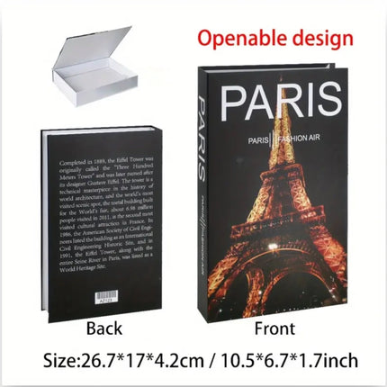 Nep Boek met Opbergruimte Binnenin - 8 Modellen - 26,7x17x4,2 cm
