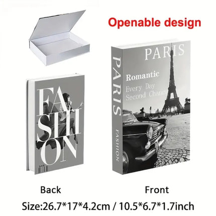 Nep Boek met Opbergruimte Binnenin - 8 Modellen - 26,7x17x4,2 cm