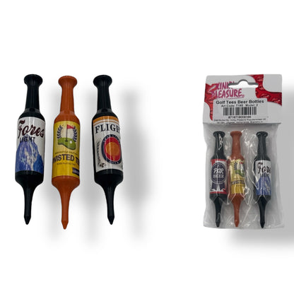 Golf Tees in Bierfles Vorm – Set van 6 Grappige Golfaccessoires