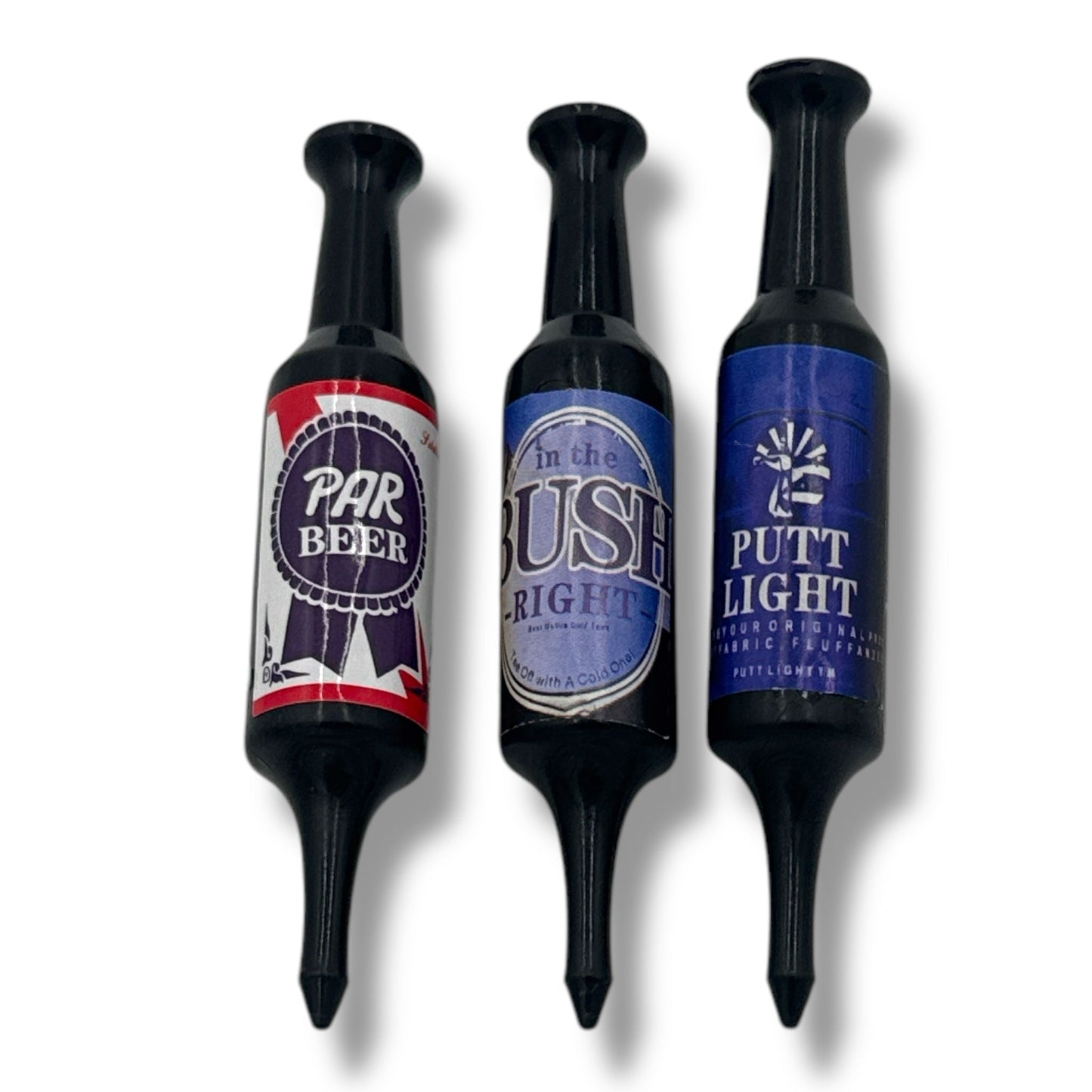 Golf Tees in Bierfles Vorm – Set van 6 Grappige Golfaccessoires