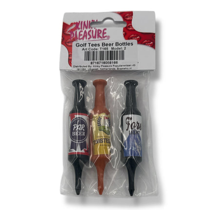Golf Tees in Bierfles Vorm – Set van 6 Grappige Golfaccessoires