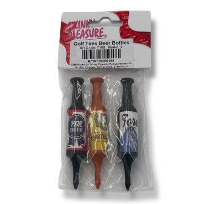Golf Tees in Bierfles Vorm – Set van 6 Grappige Golfaccessoires