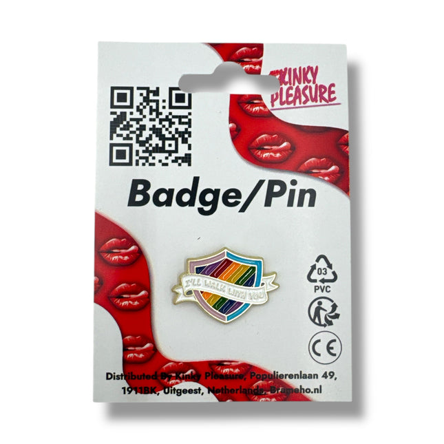 Pride Pin – I’ll Walk With You Regenboog Schild Metaal (3 cm)