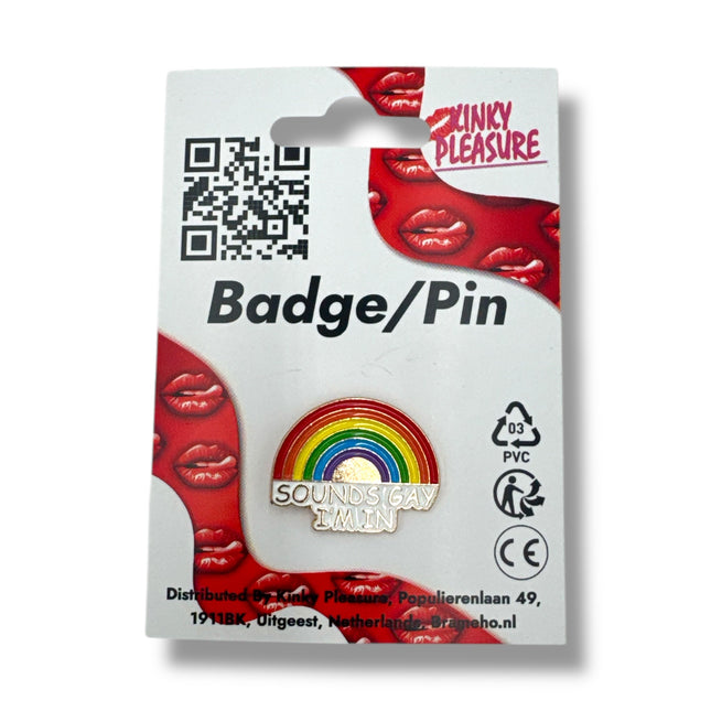 Pride Pin – Sounds Gay I’m In Regenboog (2,9 cm)