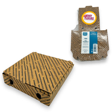 Mini pizzadozen 85x85x20 mm - 100 stuks