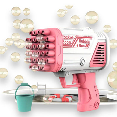 Bellenblaas Pistool Rocket Bubble Gun Roze - Op Batterijen