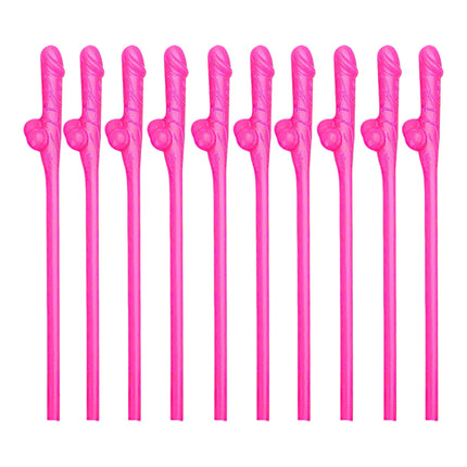 Penis Rietjes - 10 Stuks - Buigbare en Kleurrijke Rietjes voor Elk Feest