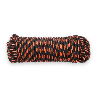 Gekleurd Touw 25 m x 10 mm Zwart en Oranje