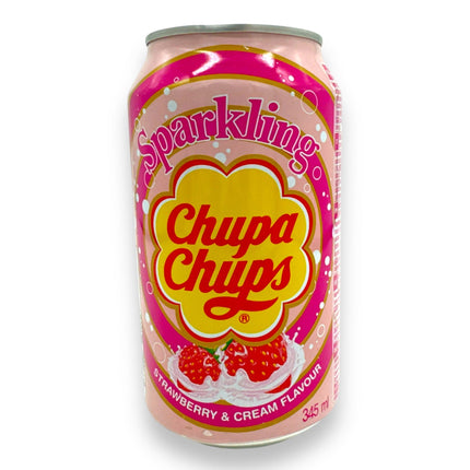 Chupa Chups Sparkling Frisdrank - Aardbei & Room (345 ml)