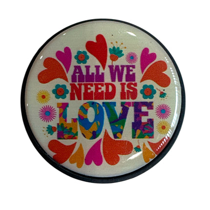 Opvouwbare Telefoonhouder All We Need Is Love – Kleurrijke Smartphone Standaard
