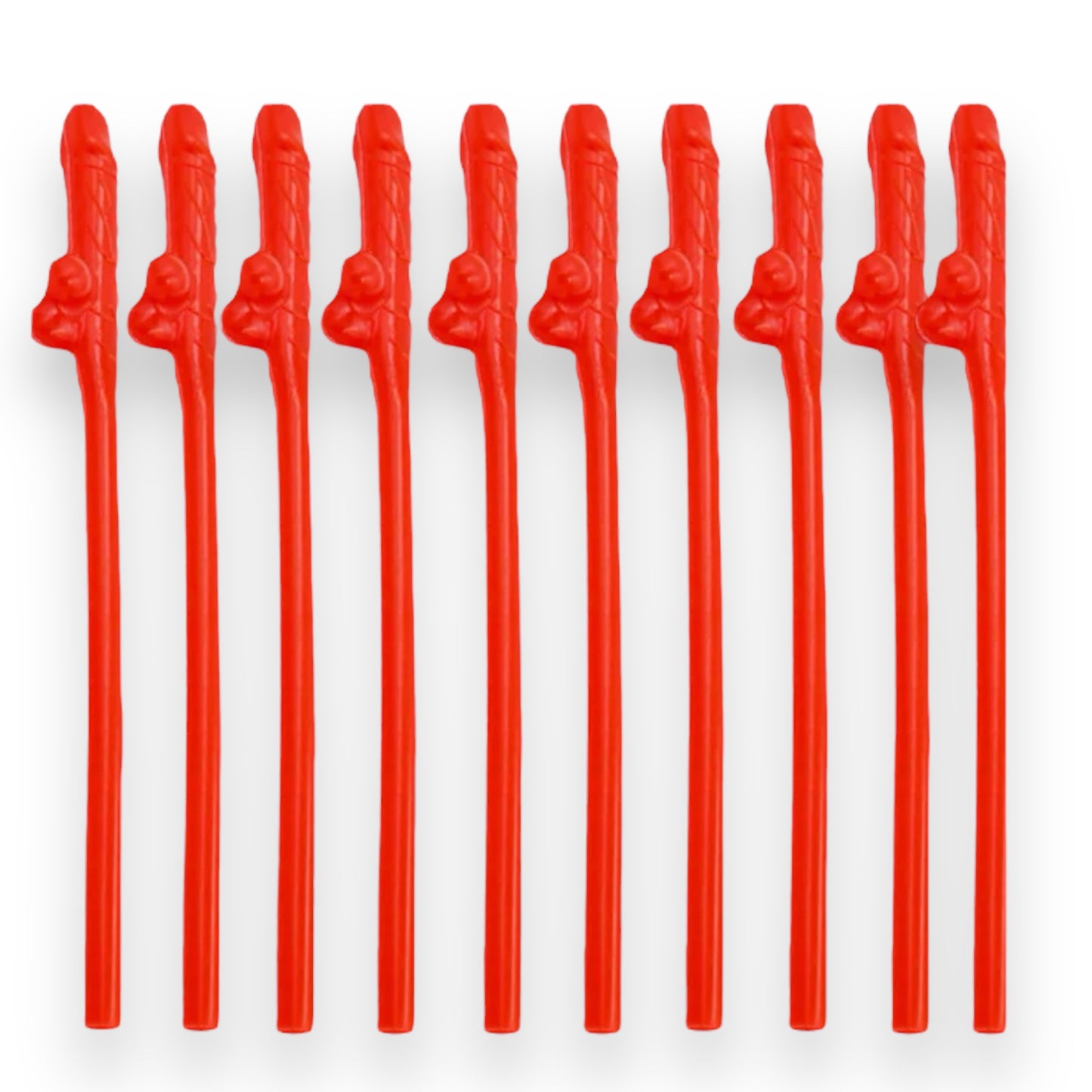 Penis Straws 10 pieces - 7 Colors