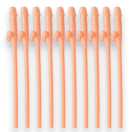 Penisrietjes – Set van 10 Grappige Rietjes voor Vrijgezellenfeest