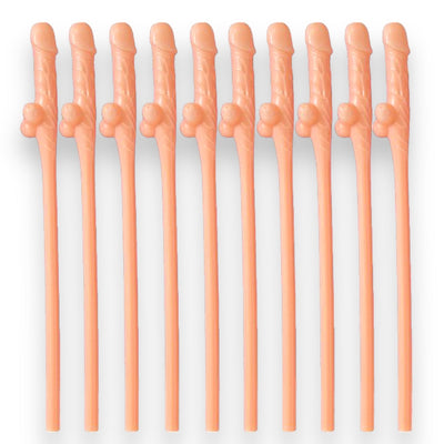 Penis-Trinkhalme – 10er-Set lustige Strohhalme für den Junggesellenabschied