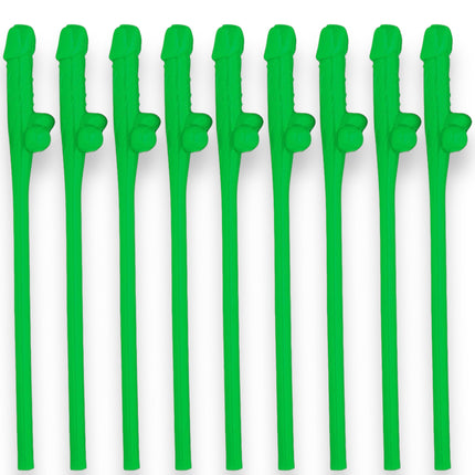 Penis Rietjes - 10 Stuks - Buigbare en Kleurrijke Rietjes voor Elk Feest