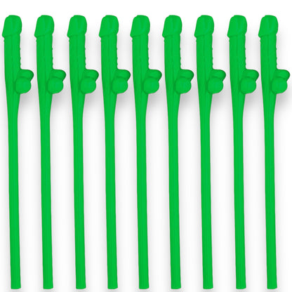 Penis Straws 10 pieces - 7 Colors