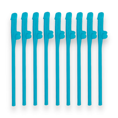 Penis Straws 10 pieces - 7 Colors