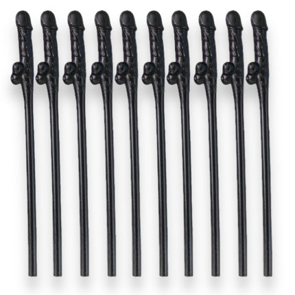 Penis Rietjes - 10 Stuks - Buigbare en Kleurrijke Rietjes voor Elk Feest