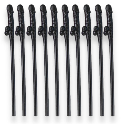 Penis Straws 10 pieces - 7 Colors