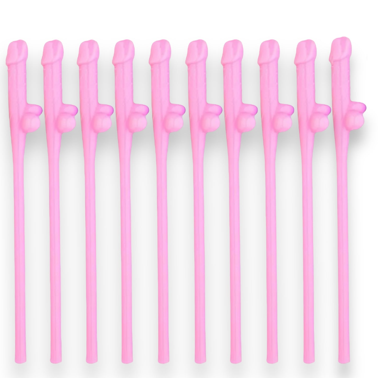 Penis Straws 10 pieces - 7 Colors