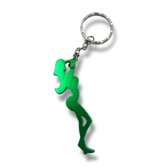 Sexy Flesopener Sleutelhanger - Groen