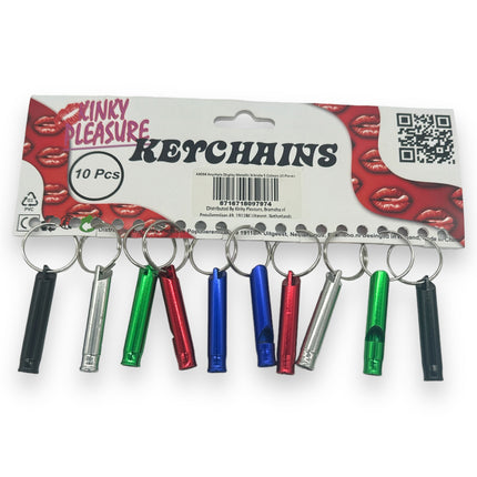 Sleutelhanger - Mini Fluitje | Kinky Pleasure - 5 Kleuren