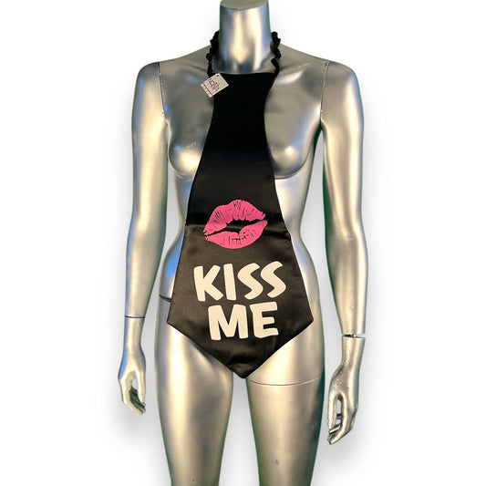 Mega Stropdas XXL - Kiss Me! - Zwart