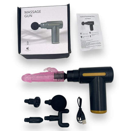 Oplaadbare Massage Gun - Inclusief 4 Opzetstukken - Touchscreen