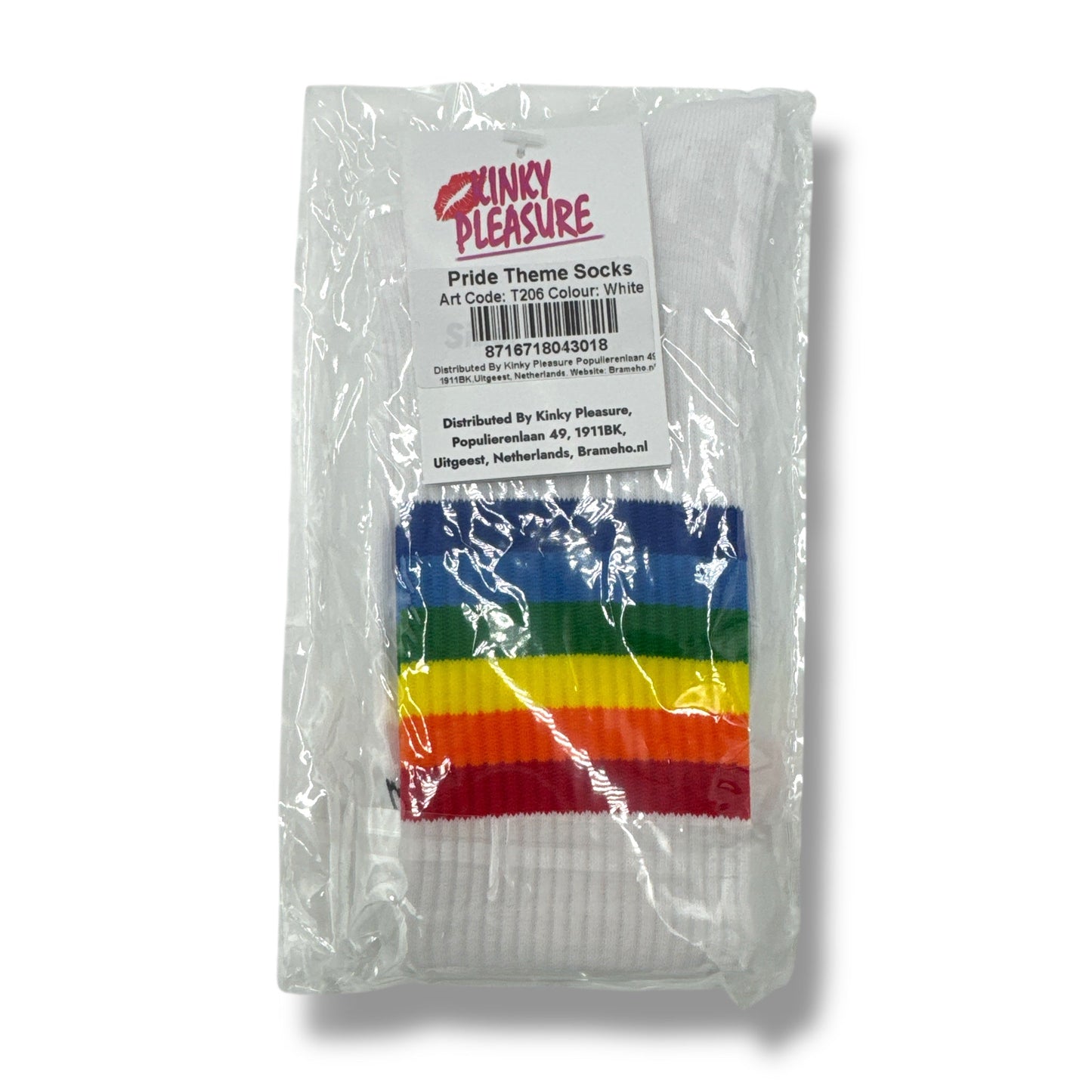 Pride Regenboog Sokken – Wit & Zwart