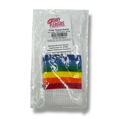 Pride Regenboog Sokken – Wit & Zwart