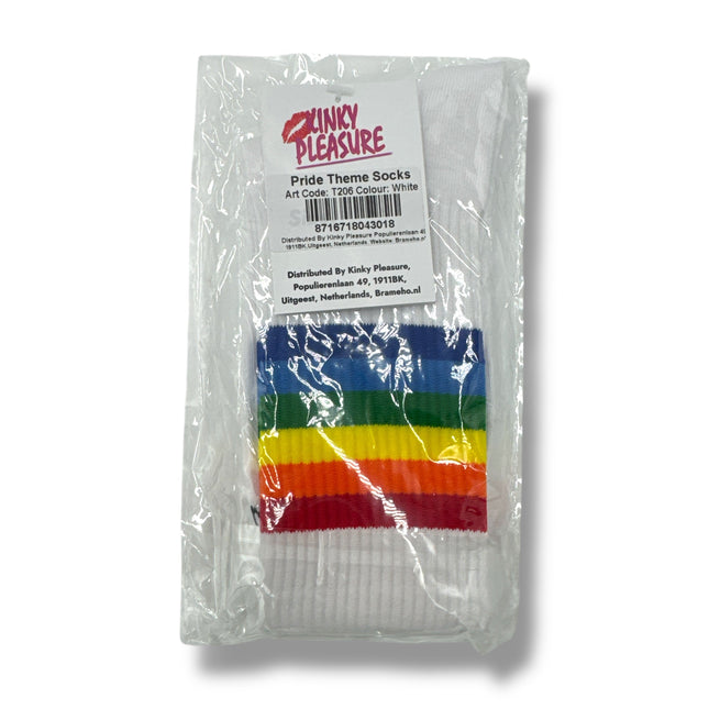 Pride Regenboog Sokken – Wit & Zwart