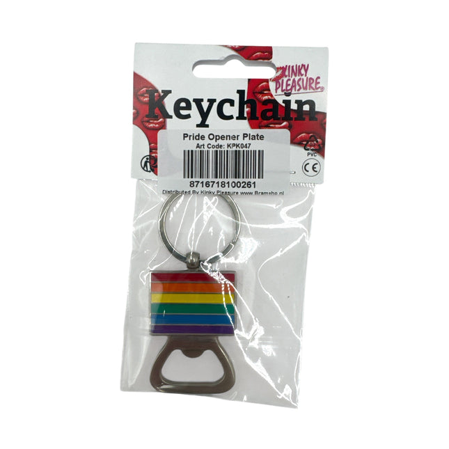 Sleutelhanger met Flesopener – Regenboog Vlag