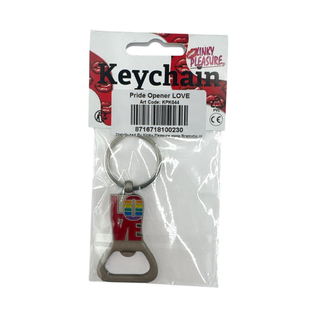 Sleutelhanger met Flesopener – Love Regenboog