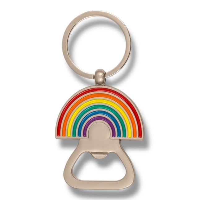 Sleutelhanger met Flesopener – Volledige Regenboog