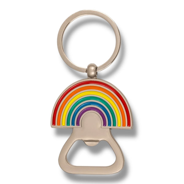 Sleutelhanger Regenboog met Flesopener van Metaal