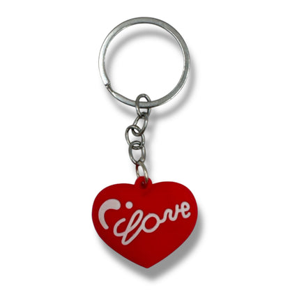 Sleutelhanger Rood Hart met "I Love You" Tekst – Romantisch Cadeautje Valentijn