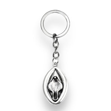 Zilveren Sleutelhanger Vulva