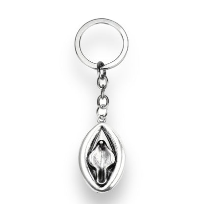 Zilveren Sleutelhanger Vulva – Erotische Sleutelhanger Metaal – Vagina Sleutelaccessoire